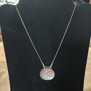 Silpada Sterling Silver Hammered Disc Necklace